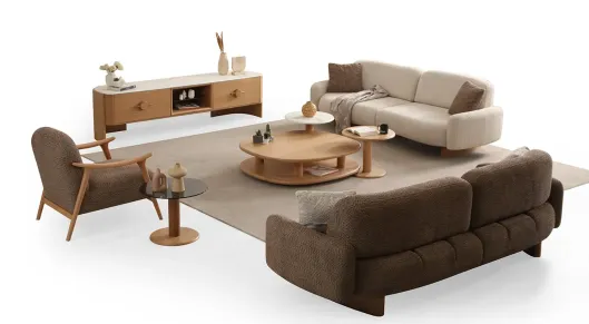 Product img 2, Lucca Ahşap Ayaklı Koltuk Takımı